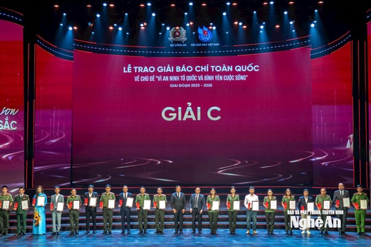 Báo và Phát thanh, truyền hình Nghệ An đoạt 2 giải tại Giải Báo chí toàn quốc với chủ đề 'Vì An ninh Tổ quốc và bình yên cuộc sống'