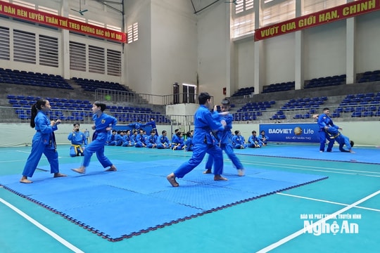 Kỳ thi nâng cấp trung đẳng Vovinam Nghệ An mở rộng 2025