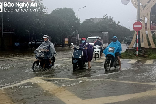 Cảnh báo ngập lụt nhiều địa phương ở Nghệ An