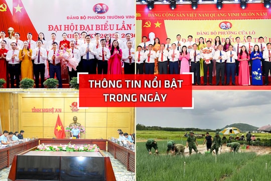 Nghệ An: Thông tin nổi bật ngày 18/8