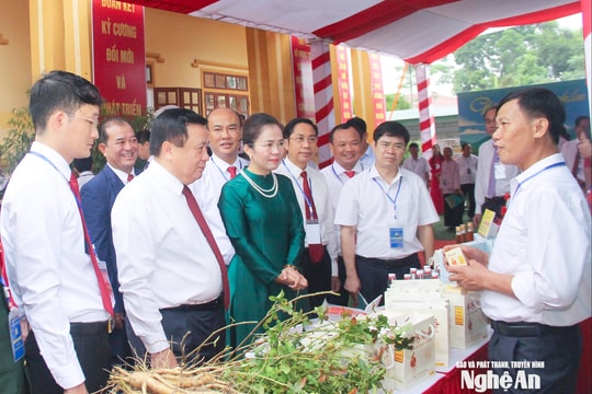 Đồng chí Nguyễn Xuân Thắng dự Đại hội Đảng bộ xã Bích Hào (Nghệ An)