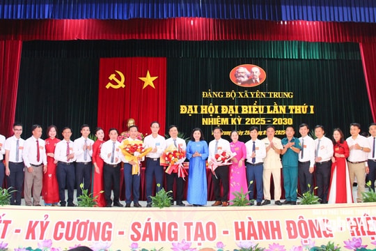 Phó Chủ nhiệm Thường trực Ủy ban Kiểm tra Tỉnh ủy Nghệ An dự Đại hội Đảng bộ xã Yên Trung