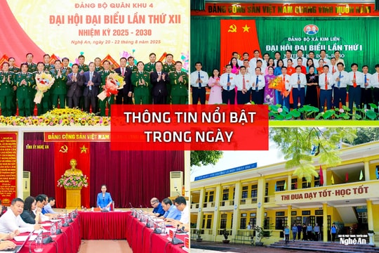 Nghệ An: Thông tin nổi bật ngày 21/8