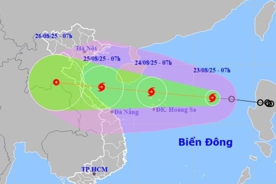 Bão số 5 dự báo đi nhanh, tăng liền 4 cấp trong hôm nay và ngày mai
