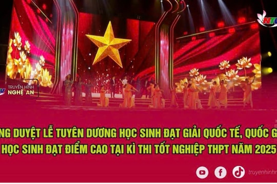 Tổng duyệt Lễ Tuyên dương học sinh giỏi Quốc tế, Quốc gia, học sinh đạt điểm cao tại kỳ thi tốt nghiệp THPT năm 2025