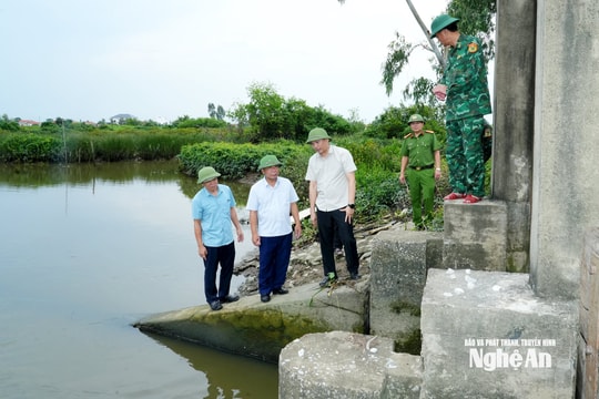 Phó Chủ tịch Ủy ban nhân dân tỉnh Nguyễn Văn Đệ kiểm tra, chỉ đạo công tác ứng phó bão số 5