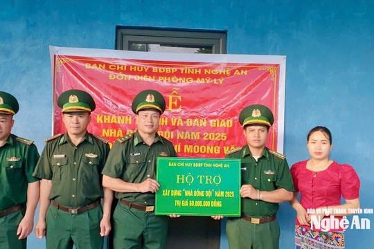 Đồn Biên phòng Mỹ Lý khánh thành và bàn giao 3 nhà đồng đội