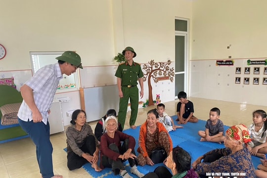 Xã Quỳnh Phú di dời 1.705 người dân đến nơi tránh, trú an toàn trước bão số 5