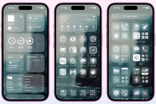 Cách biến toàn bộ icon iPhone thành trong suốt