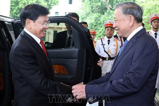 Tổng Bí thư Tô Lâm hội kiến Tổng Bí thư, Chủ tịch nước Lào Thongloun Sisoulith