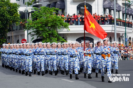 Các khối diễu binh của quân đội nhân dân Việt Nam tại A80