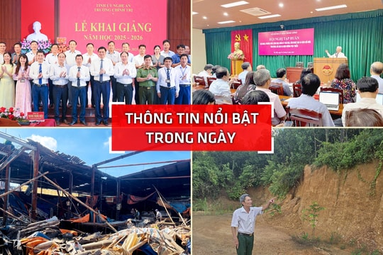 Nghệ An: Thông tin nổi bật ngày 8/9