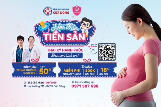 'Thai kỳ hạnh phúc - Đón con bình an', cơ hội trúng gói sinh miễn phí tại Bệnh viện Đa khoa Cửa Đông