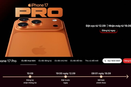 Các hệ thống bán lẻ mở đặt trước mua iPhone 17 tại Việt Nam