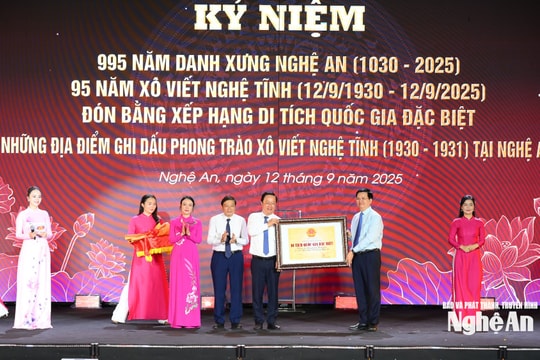 Kỷ niệm 995 năm danh xưng Nghệ An, 95 năm Xô viết Nghệ Tĩnh và đón Bằng xếp hạng di tích quốc gia đặc biệt Xô viết - Nghệ Tĩnh