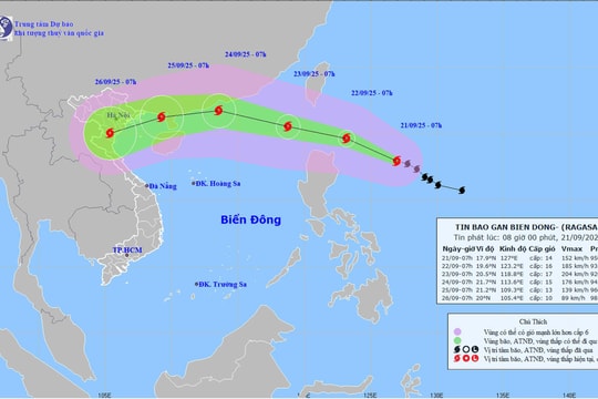 Tin bão gần trên biển Đông - bão RAGASA