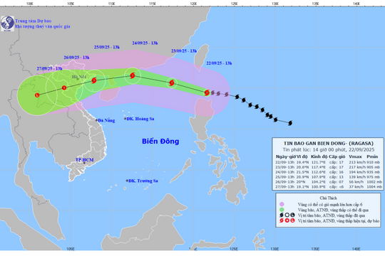 Cập nhật bão Ragasa: Khi nào bão vào đất liền? Sức gió sẽ mạnh cỡ nào?