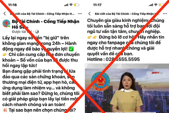 Facebook Bộ Tài chính bị giả mạo để lừa đảo, người dân cần cảnh giác