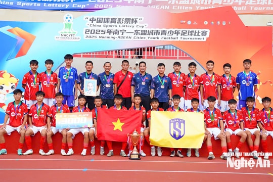 U14 Sông Lam Nghệ An giành hạng Ba tại Giải Bóng đá Nanning - ASEAN Cities Youth 2025