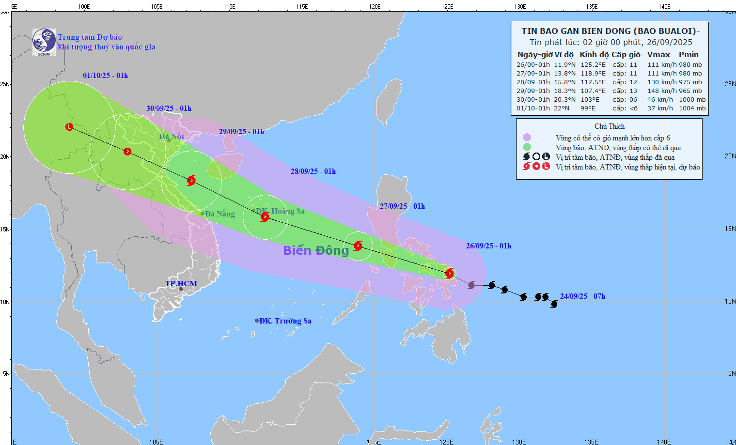 Tin bão số 10 - bão BUALOI