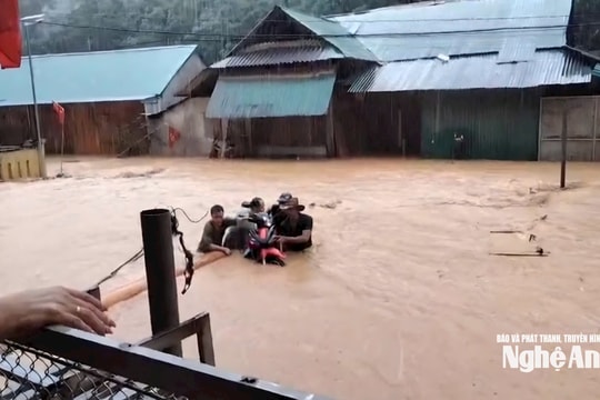 Dự báo mưa lớn, nước sông dâng cao, sạt lở trên địa bàn Nghệ An từ ngày 29-30/9