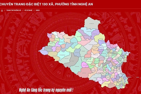 Chuyên trang đặc biệt 130 xã, phường tỉnh Nghệ An: Dấu ấn báo chí dữ liệu trong hệ sinh thái số
