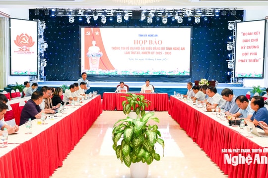 Đại hội đại biểu Đảng bộ tỉnh Nghệ An diễn ra từ ngày 1 - 3/10