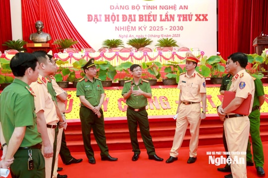 Công an Nghệ An đảm bảo tuyệt đối an ninh, an toàn Đại hội đại biểu Đảng bộ tỉnh lần thứ XX