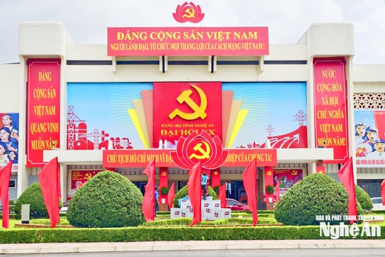 Cận cảnh địa điểm diễn ra Đại hội đại biểu Đảng bộ tỉnh Nghệ An lần thứ XX