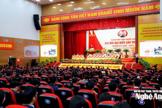 Đại hội đại biểu Đảng bộ tỉnh Nghệ An lần thứ XX, nhiệm kỳ 2025-2030 thành công tốt đẹp
