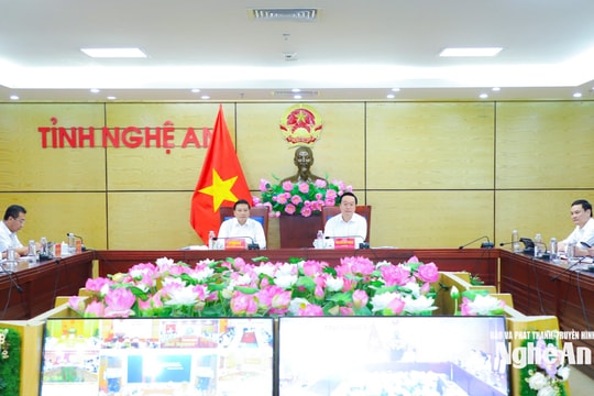 Nghệ An dự họp trực tuyến với Thường trực Chính phủ về khắc phục hậu quả bão số 10