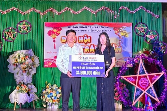 Công ty Thuỷ điện Bản Vẽ vui Tết Trung thu cùng thiếu nhi Sơn Lâm và Yên Na