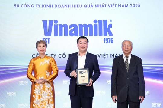 Vinamilk lần thứ 14 liên tiếp được vinh danh top 50 Công ty hiệu quả nhất Việt Nam