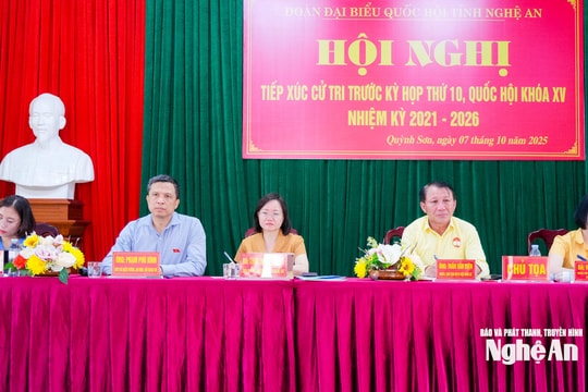 Đại biểu Quốc hội tiếp xúc cử tri xã Quỳnh Sơn