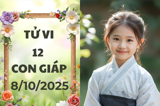 Tử vi tài lộc 12 con giáp thứ Tư 8/10/2025: Dần, Tuất phúc khí dồi dào