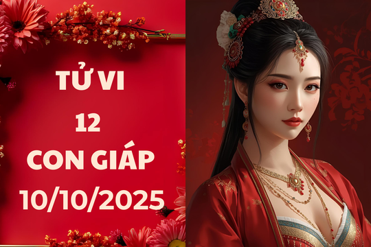 Tử vi tài lộc 12 con giáp thứ Sáu 10/10/2025: Dần, Tuất tài lộc đầy nhà