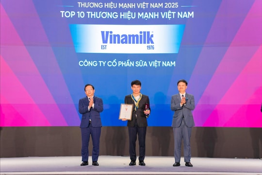 Vinamilk - doanh nghiệp F&B duy nhất được vinh danh trong top 10 thương hiệu mạnh Việt Nam 2025