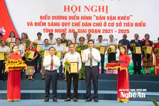 Nghệ An biểu dương 151 điển hình 'Dân vận khéo', điểm sáng quy chế dân chủ ở cơ sở giai đoạn 2021 – 2025