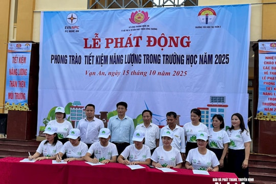 Nghệ An phát động sử dụng tiết kiệm năng lượng trong trường học