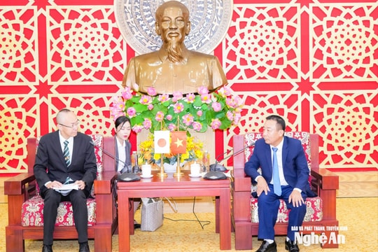 Lãnh đạo tỉnh Nghệ An làm việc với Trưởng đại diện Văn phòng JICA Việt Nam