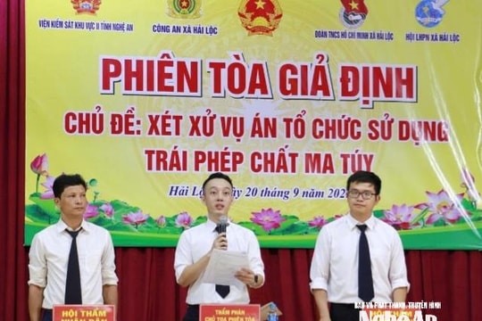 Phiên tòa giả định, kênh tuyên truyền pháp luật trực quan sinh động ở Nghệ An