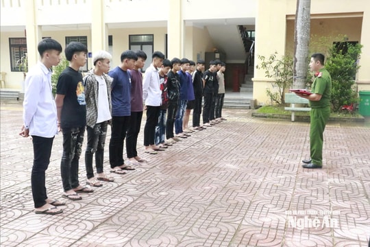 Điều tra, xử lý nhóm thanh thiếu niên gây rối trật tự công cộng