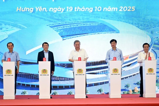 Tổng Bí thư Tô Lâm dự lễ khởi công xây dựng sân vận động tiên tiến hàng đầu thế giới