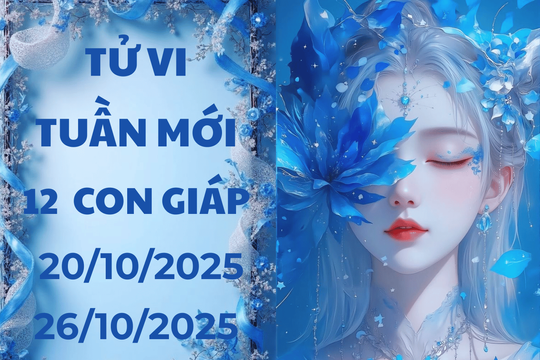 Tử vi tuần mới từ ngày 20/10 đến 26/10/2025 của 12 con giáp