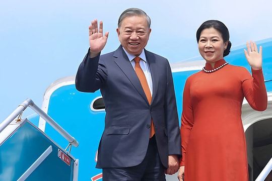 Tổng Bí thư Tô Lâm và Phu nhân Ngô Phương Ly lên đường thăm Phần Lan