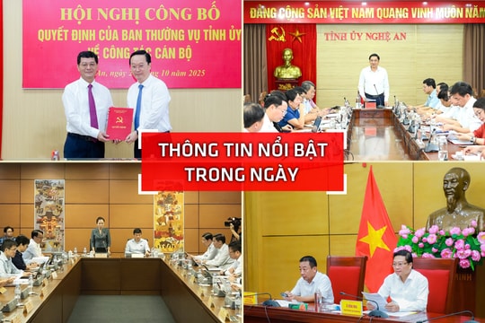 Nghệ An: Thông tin nổi bật ngày 21/10