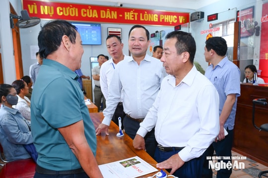 Lãnh đạo tỉnh Nghệ An kiểm tra, tháo gỡ khó khăn, vướng mắc trong thực hiện chính quyền địa phương 2 cấp ở các xã