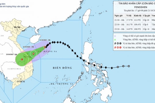 Từ đêm 22/10, bão số 12 gây mưa lớn hai đợt liên tiếp, Trung Trung Bộ cảnh báo ngập lụt diện rộng