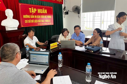 Nghệ An tăng tốc chiến dịch “làm giàu, làm sạch” dữ liệu đất đai