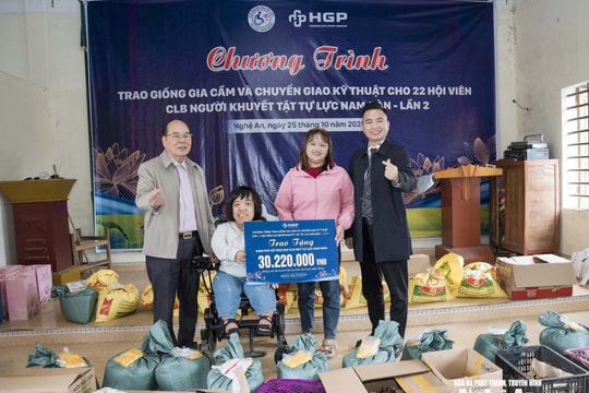Hoàng Gia Phát trao sinh kế, tiếp sức người khuyết tật Nam Đàn vượt khó